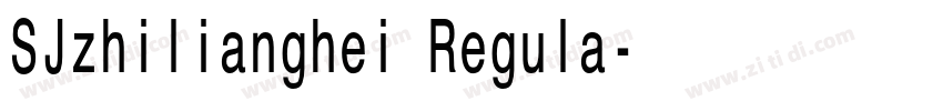 SJzhilianghei Regula字体转换